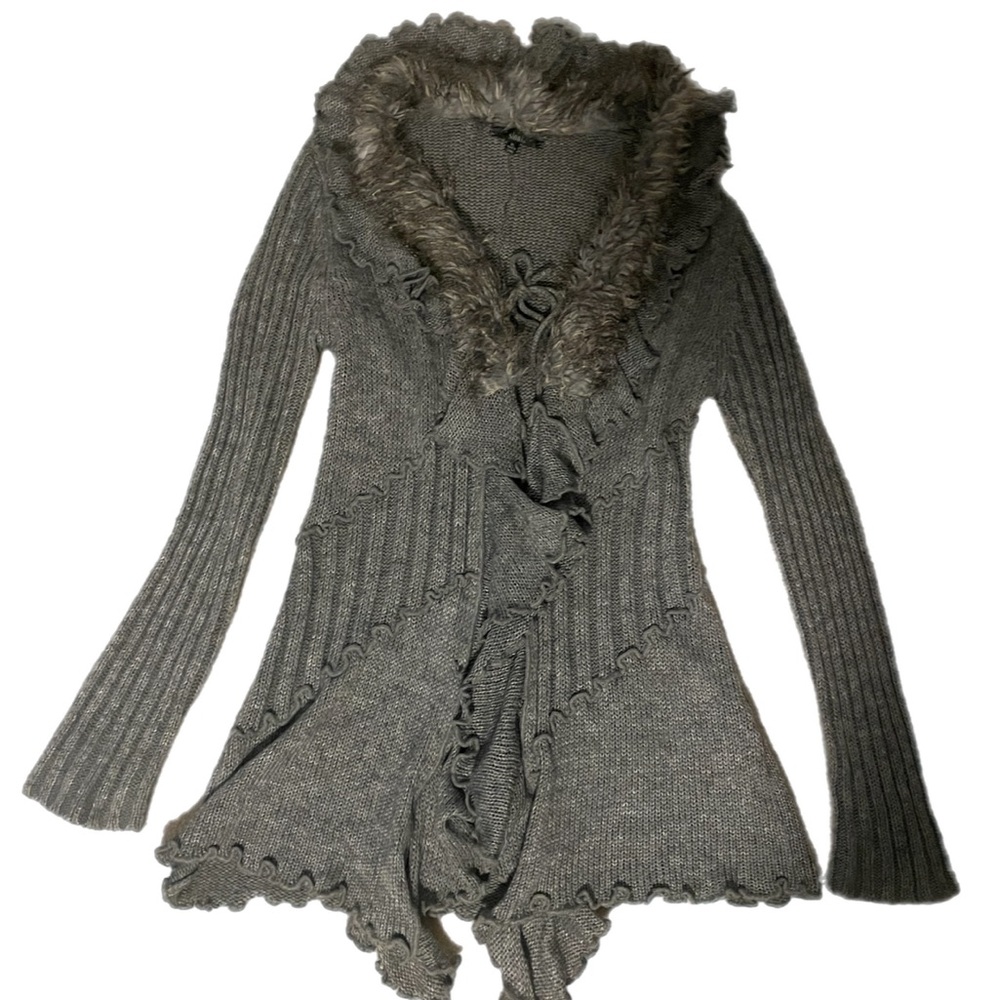 Sioni, Extra Large (XL), Grey Faux Sweater